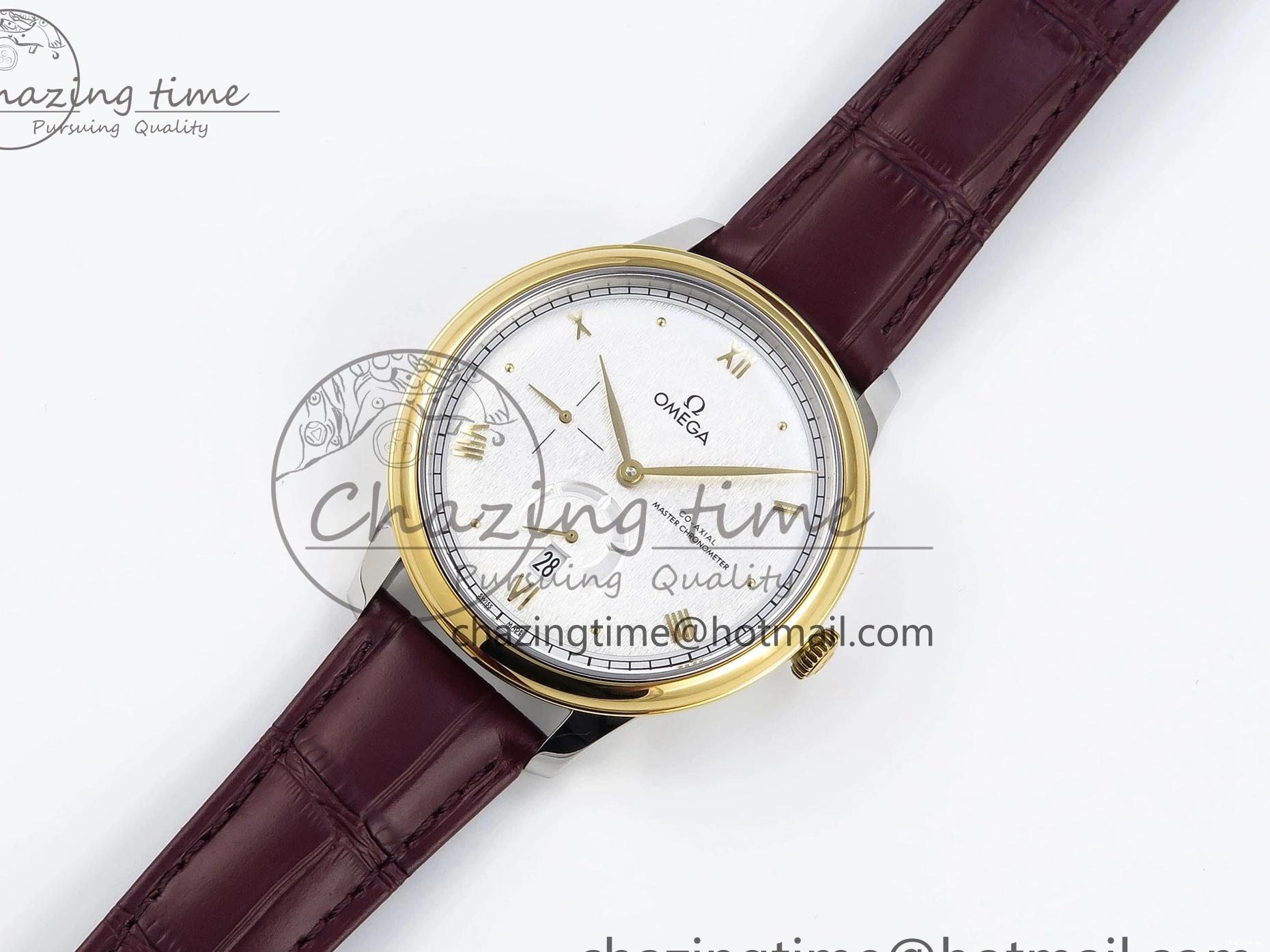 0118 De Ville Power Reserve YG MKF 1:1 Best Edition White Dial on Brown Leather Strap A WrinkleFree 7755